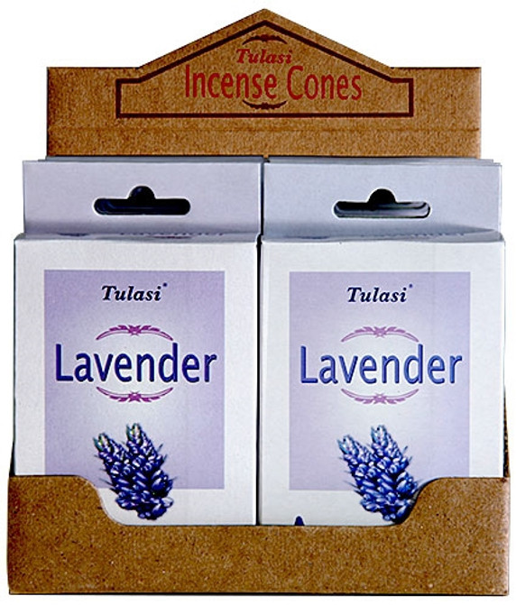 Tulasi Lavender Cones 15 Cones/Pack (12/Box)