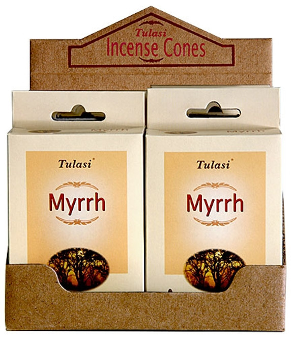 Tulasi Myrrh Cones 15 Cones/Pack (12/Box)