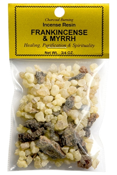 Frankincense & Myrrh - Incense Resin - 3/4 OZ.