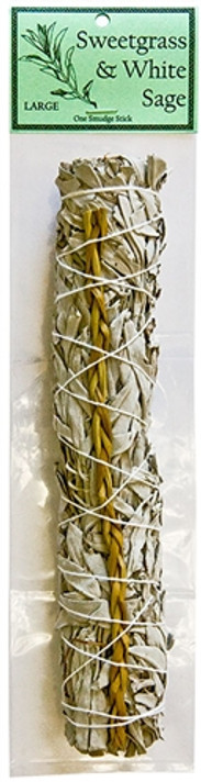 White Sage with Sweetgrass 9"L (Large)