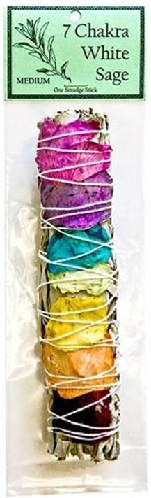 Style elytS 7 Chakra White Sage with 7 Color Rose Petals 7L Medium