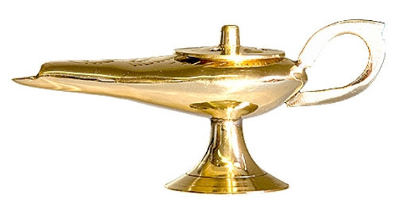 Brass Aladdin Lamp 4"L