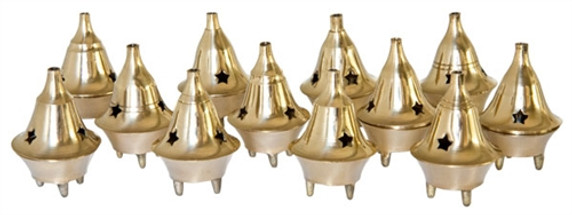 Brass Cone Burners 2"H (Set of 12)