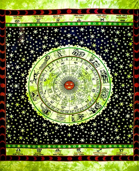 Astrological Tapestry 69'x108' (Green)