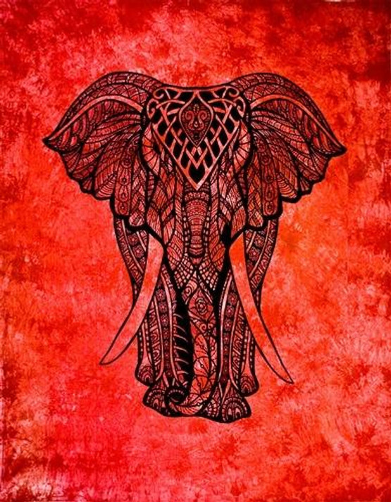 Style elytS Elephant Tapestry 69x108 Red