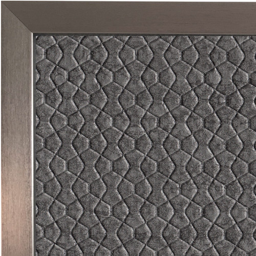 Terra 53 charcoal lap tray with silver frame close up