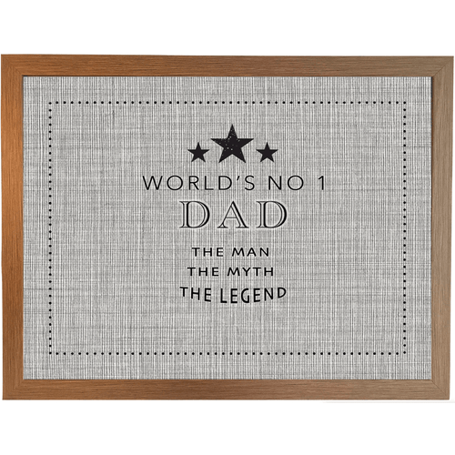 worlds no 1 dad lap tray with wood frame