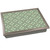 blithe green lap tray with silver frame and grey cushion