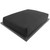 underside of a lap tray showing a black cushion with a black frame