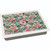 Botanicals turquoise lap tray with cream frame and grey cushion