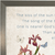 Spring garden kiss of the sun lap tray with silver frame, close up