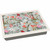 green floral lap tray with cream frame and a grey cushion