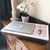 large cherry blossom laptop tray with cream frame and grey cushion