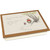 pooh bear and piglet lap tray with wood frame and cream cushion