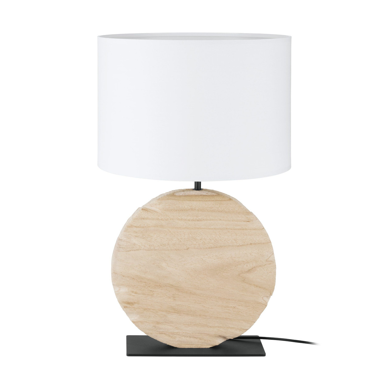 wood lamp shade table lamp round base