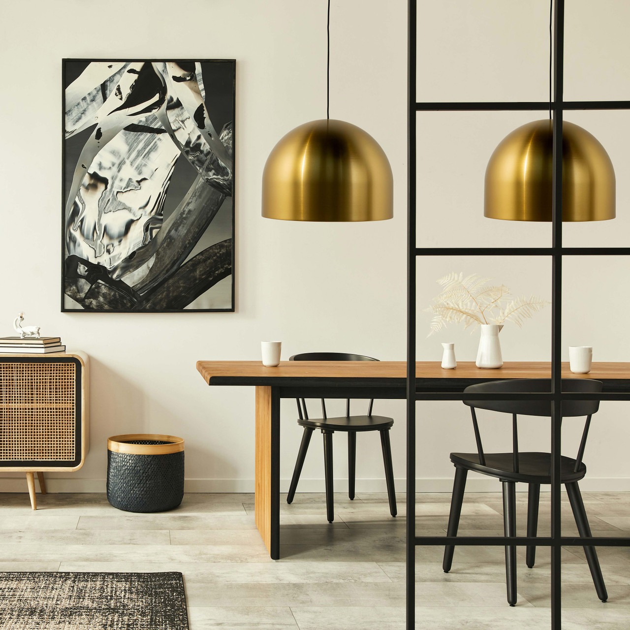 Nordic Dome Golden Pendant Light Zest Lighting