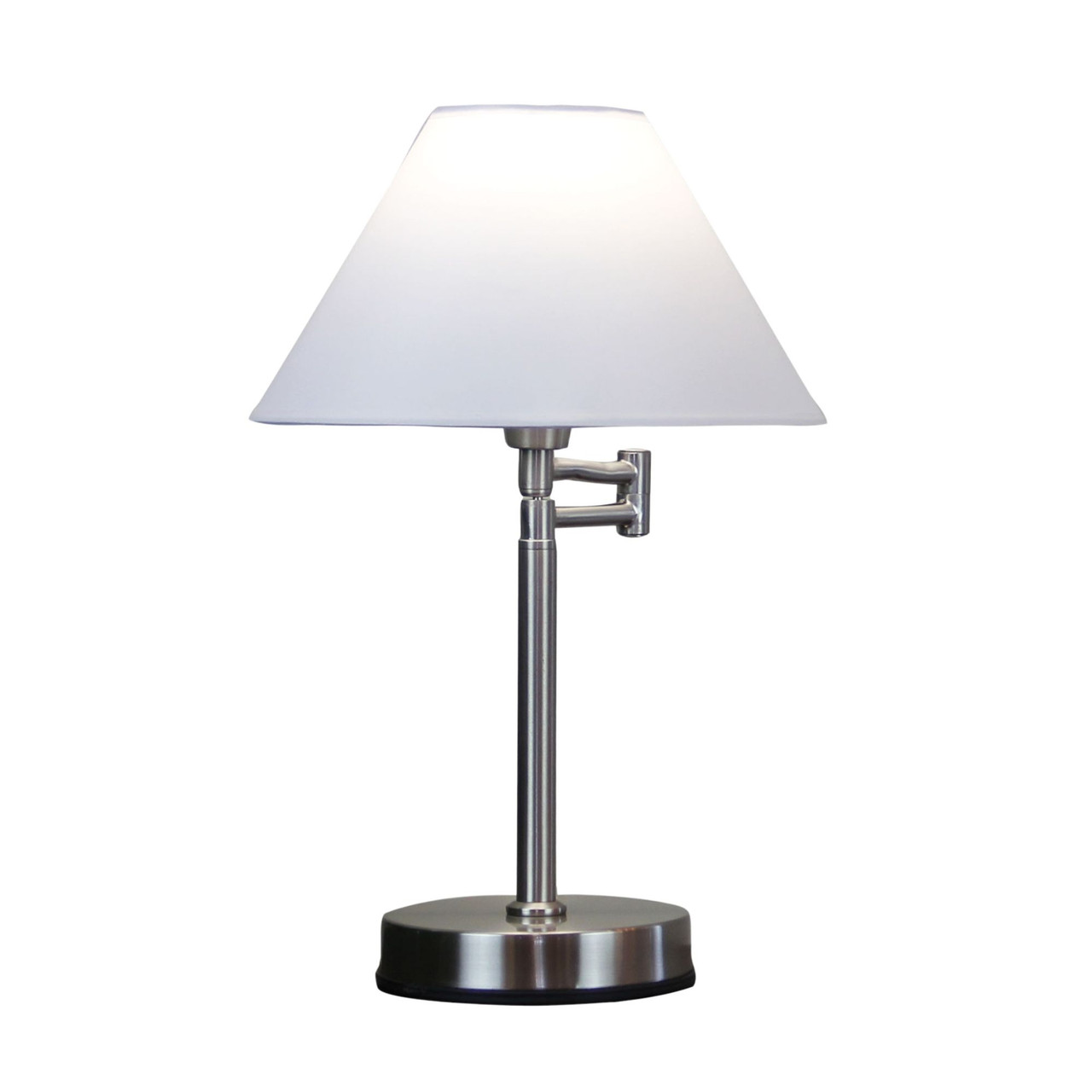 Zen Brushed Chrome Swing Arm Touch Table Lamp Zest Lighting
