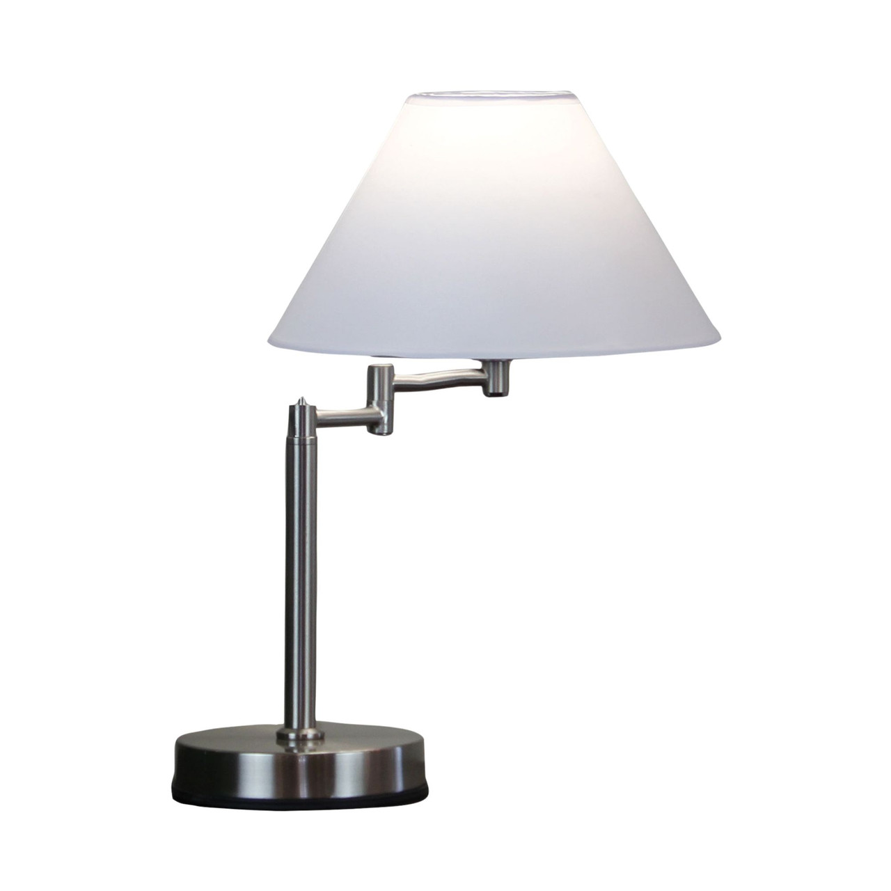 Zen Brushed Chrome Swing Arm Touch Table Lamp Zest Lighting