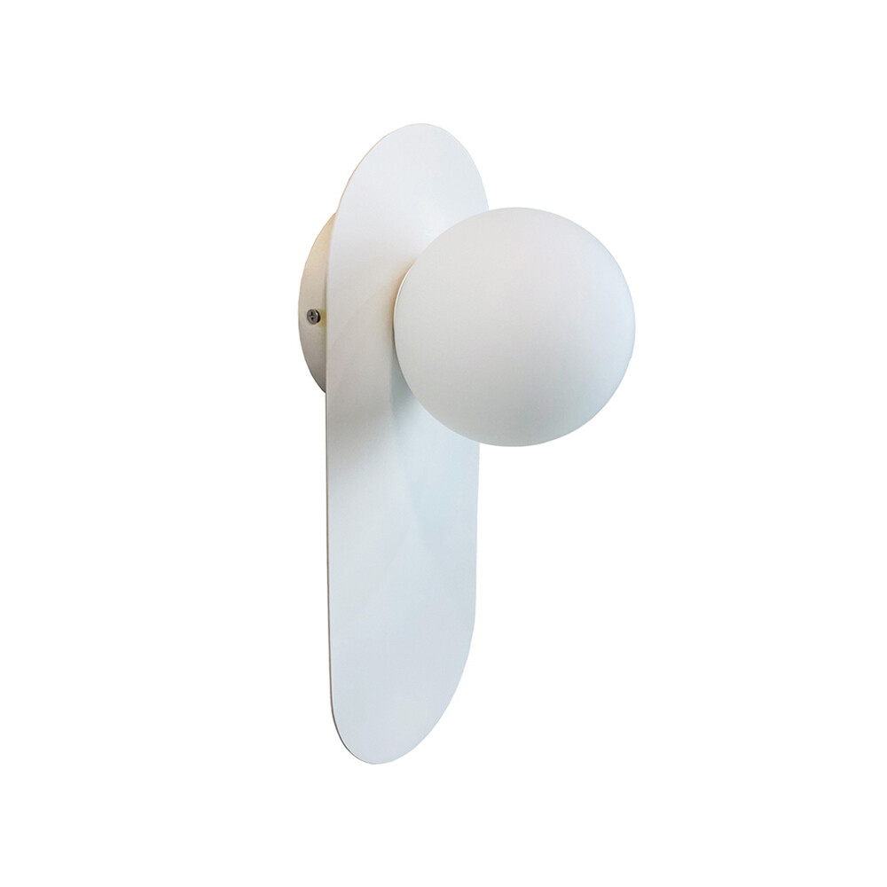 Ori White Milky White Glass Modern Wall Sconce - Zest Lighting