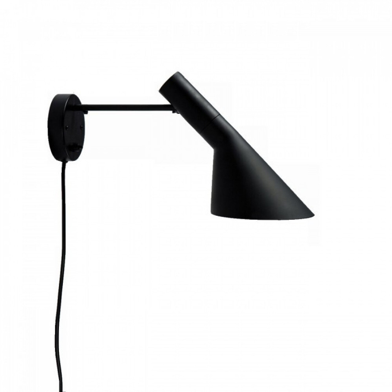 Replica Arne Jacobsen AJ Black Wall Lamp with Plug Zest Lighting