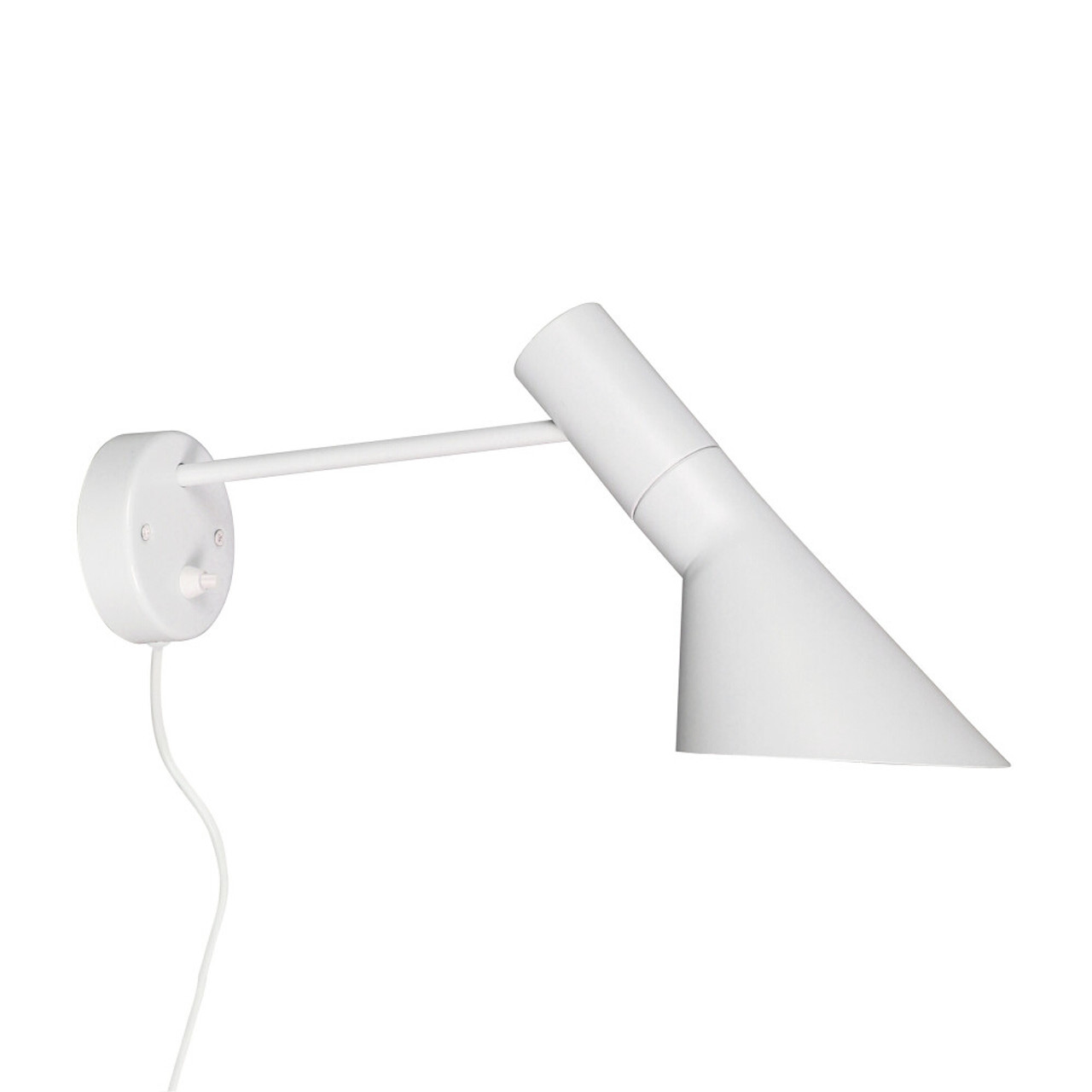 Replica Arne Jacobsen AJ White Wall Lamp with Plug Zest Lighting