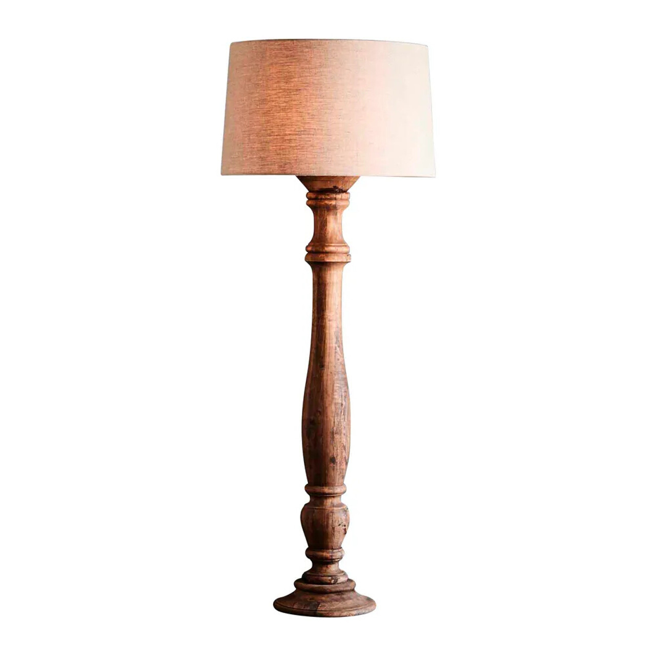 timber standard lamp