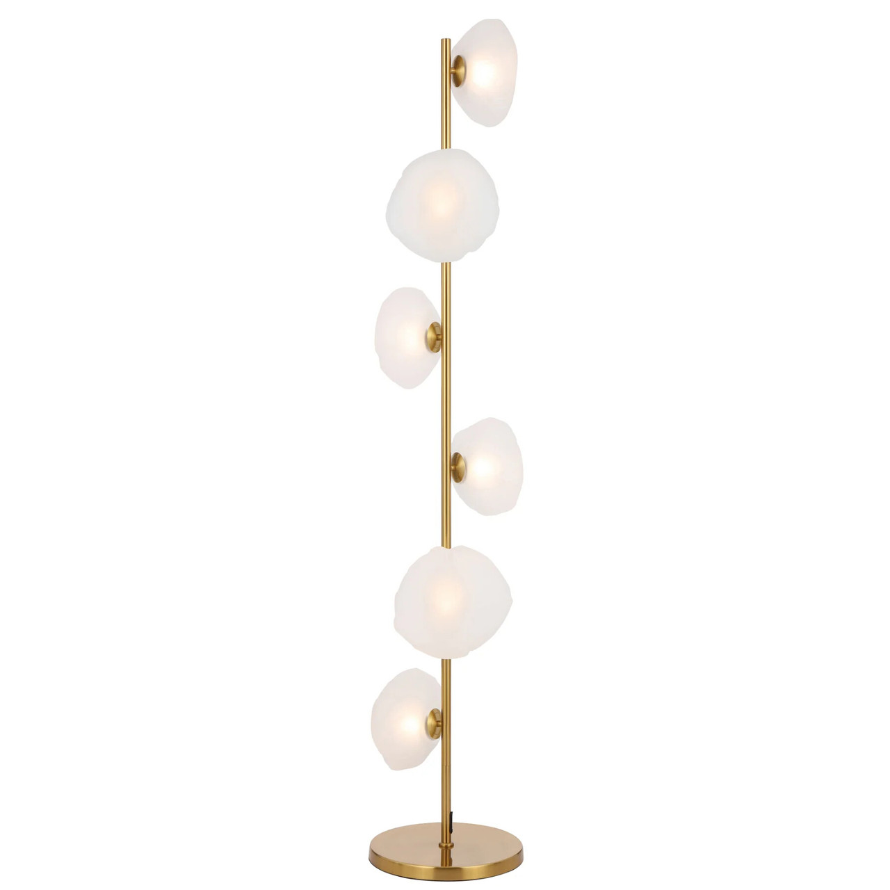 Gold and clearance glass floor lamp