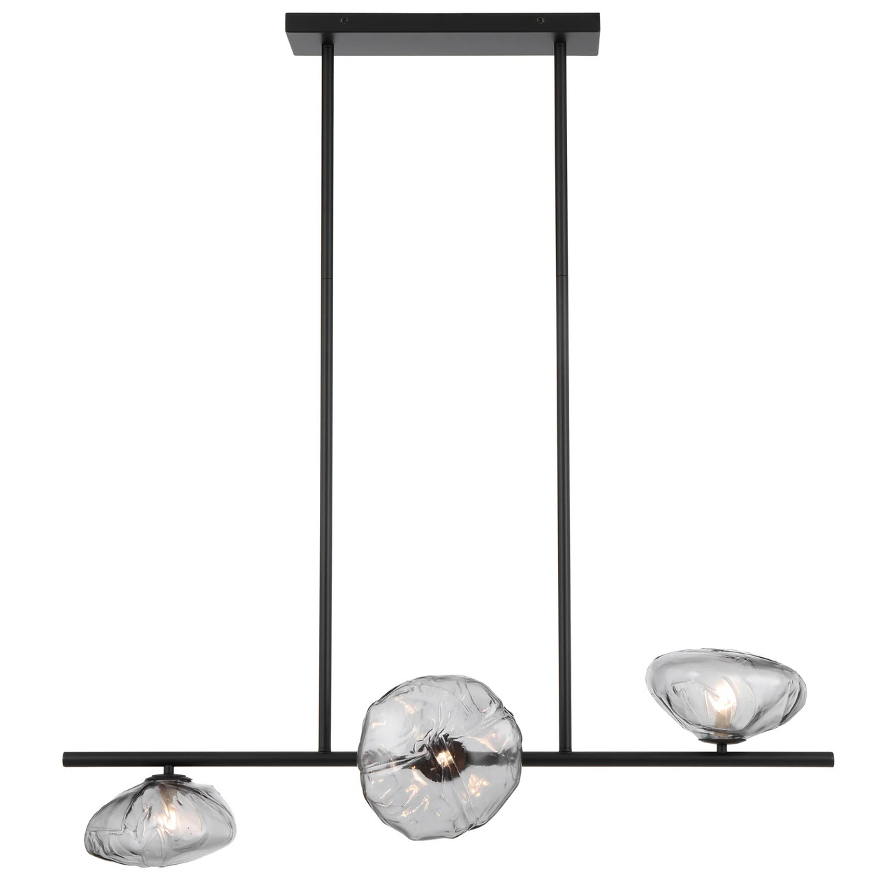 Smoked glass clearance 3 pendant light