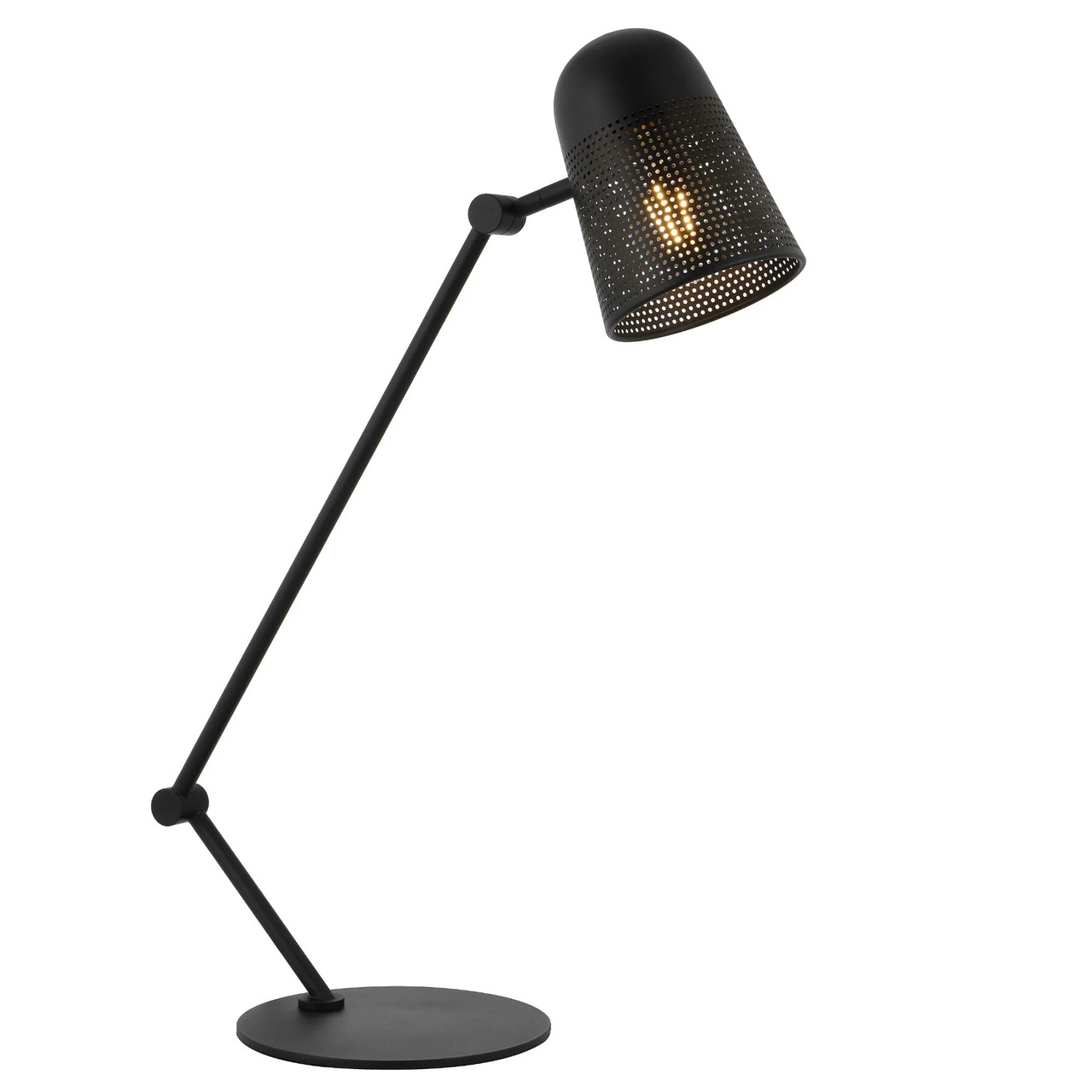 Cagliari Perforated Black Desk Lamp - Zest Lighting