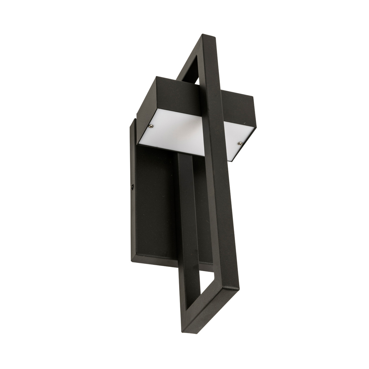 Apsley Black IP54 Angular LED Wall Light - Zest Lighting