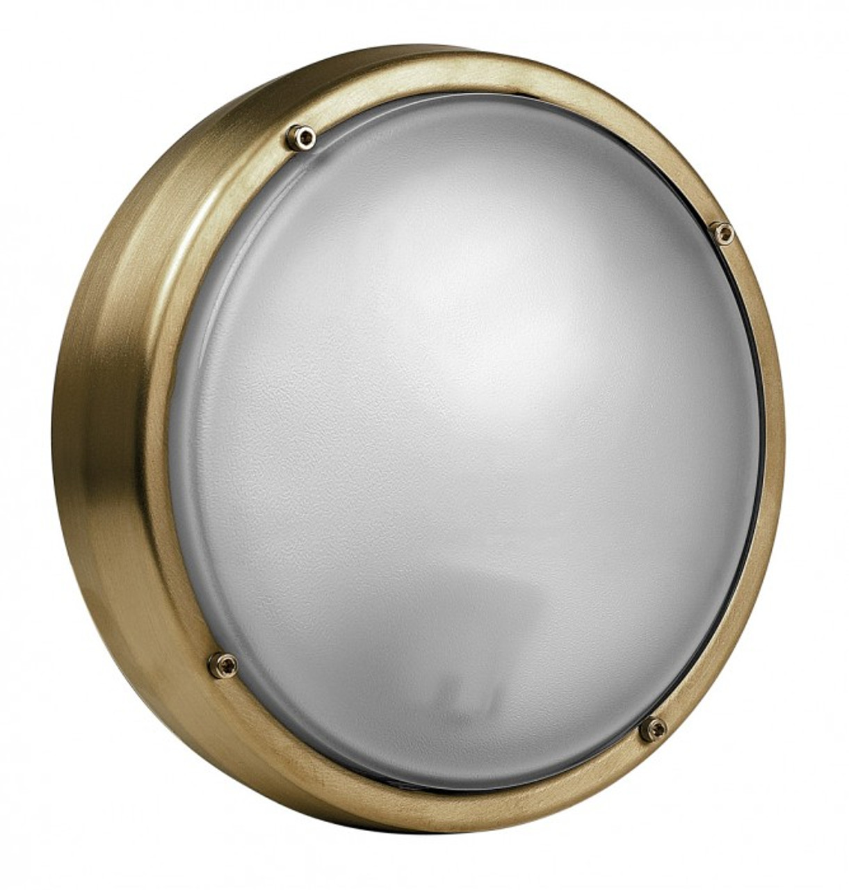 Docks Plain Brass LED Bulkhead Outdoor Wall Light - Zest Lighting