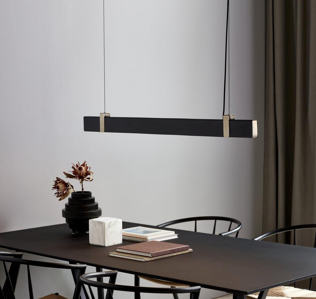 Lilt Classic Black Linear LED Dimmable Pendant - Zest Lighting