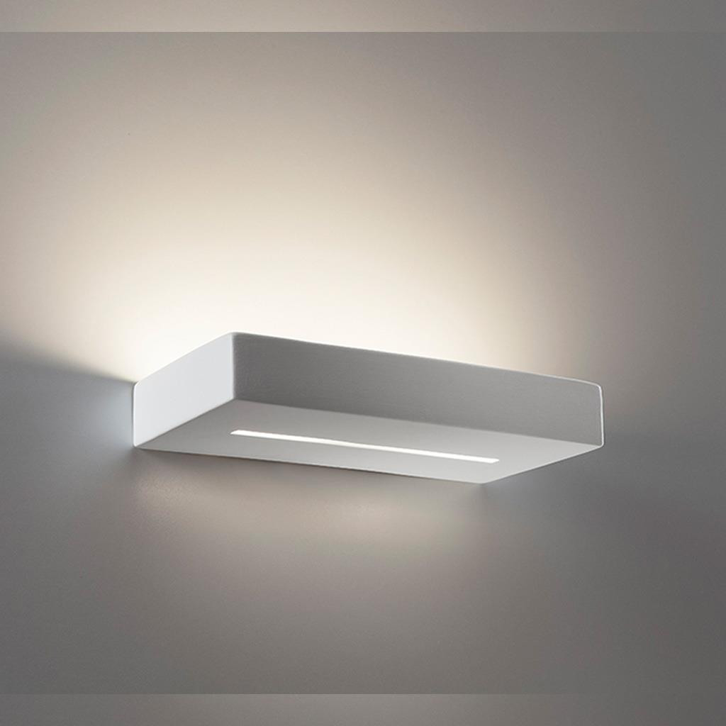 Raw Ceramic Box Slitted Glass Wall Light - Zest Lighting