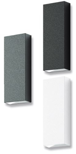 Edge Dark Grey Prism Outdoor Up Down Wall Light - Zest Lighting