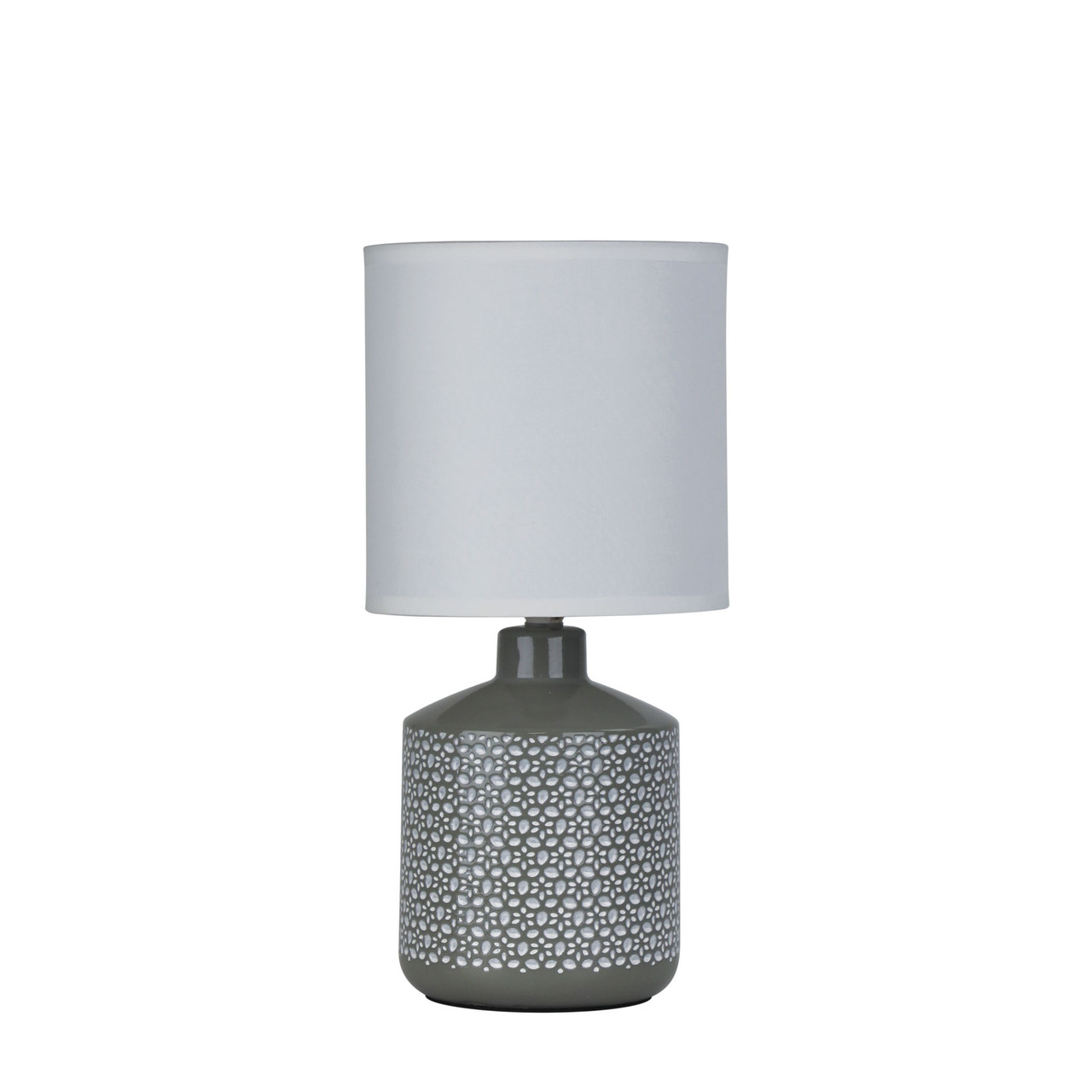 grey ceramic table lamp