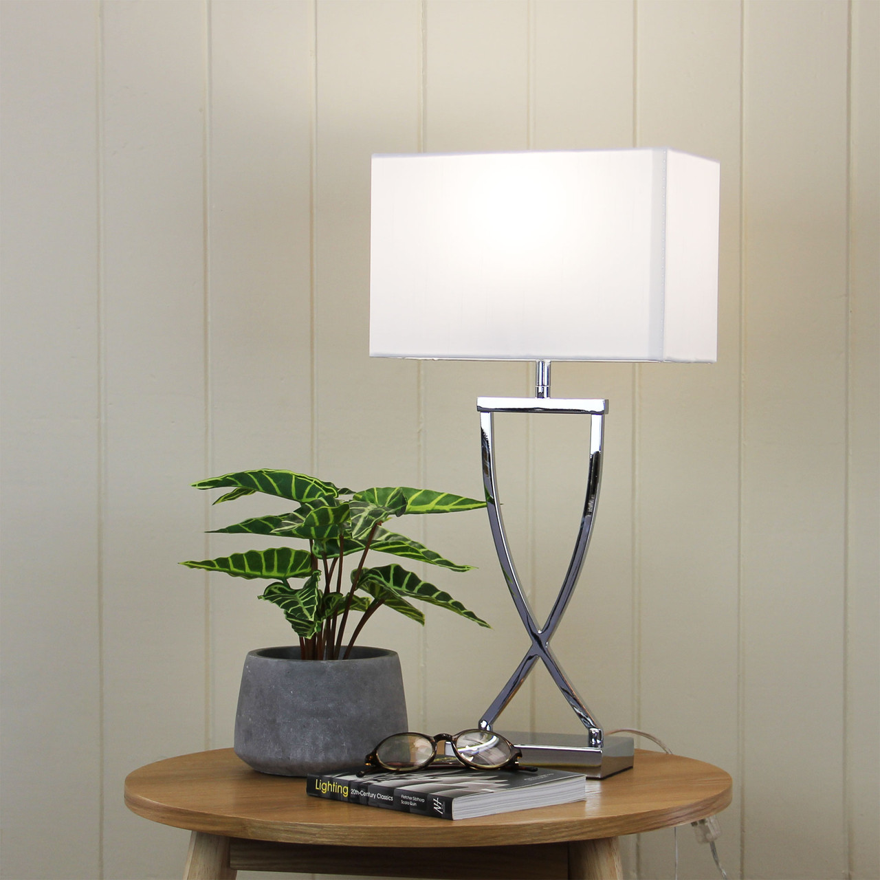 Chia Chrome Modern Table Lamp - Zest Lighting