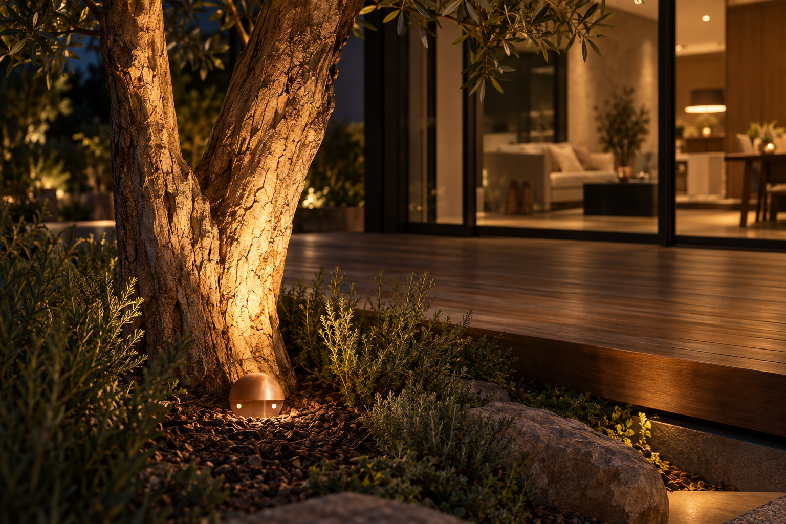 Redbill Solid Copper Outdoor LED Wall and Step Light