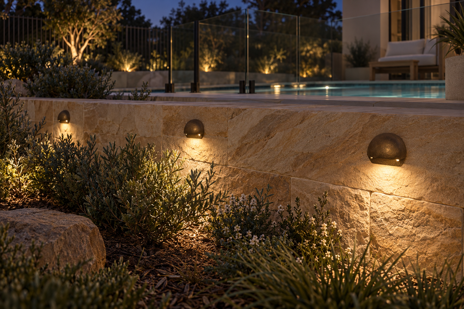 Cottesloe Solid Bronze Outdoor LED Wall and Step Light