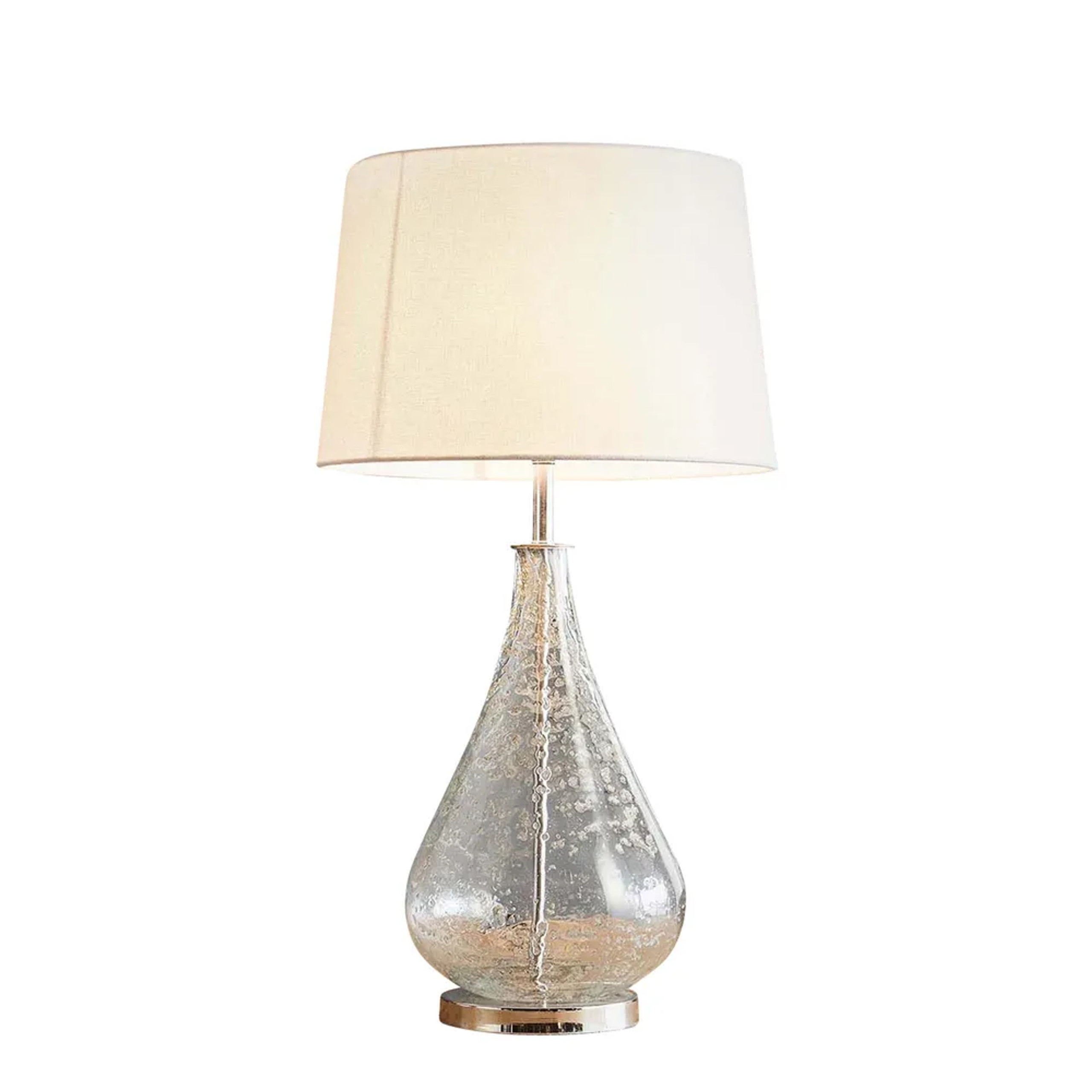 Lustre Glass Flagon Stone Effect Table Lamp - Clear - Zest Lighting