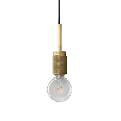 Misty Exposed Bulb Brass Pendant Light