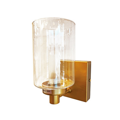 Periwinkle Gold Clear Glass Dimmable Wall Light