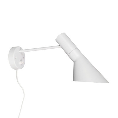 Asymmetric White Wall Light with Plug