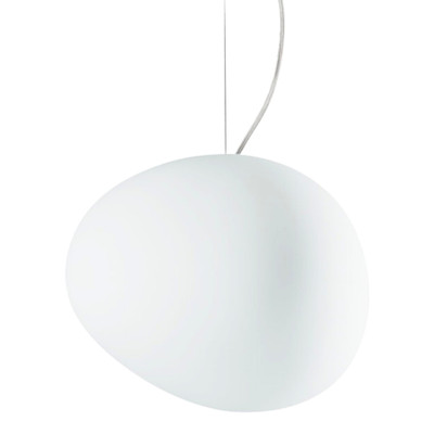 Milky White Hand-Blown Irregular Orb Glass Pendant Light