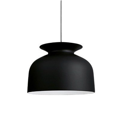 Wide Metal Bell Pop Art Minimalist Pendant Light - Black