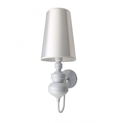 Classic Shaped Base with Conical Shade White Wall Light