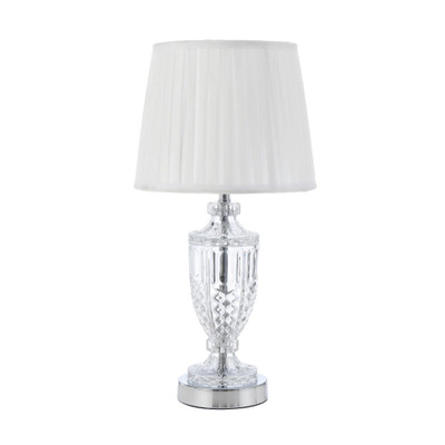 Deborah Chrome Clear Glass Table Lamp