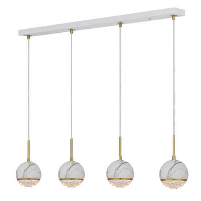 Odette 4 Light White Cluster Modern Pendant