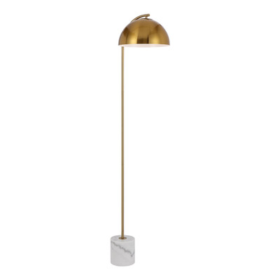 Ortega White Antique Gold Dome Floor Lamp-2