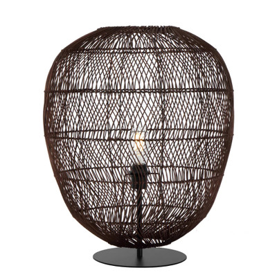 Renalyn Brown Rattan Egg Table Lamp
