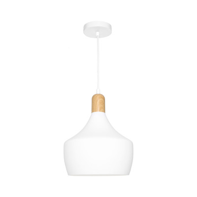 Bevo White Angled Bell Pendant Light